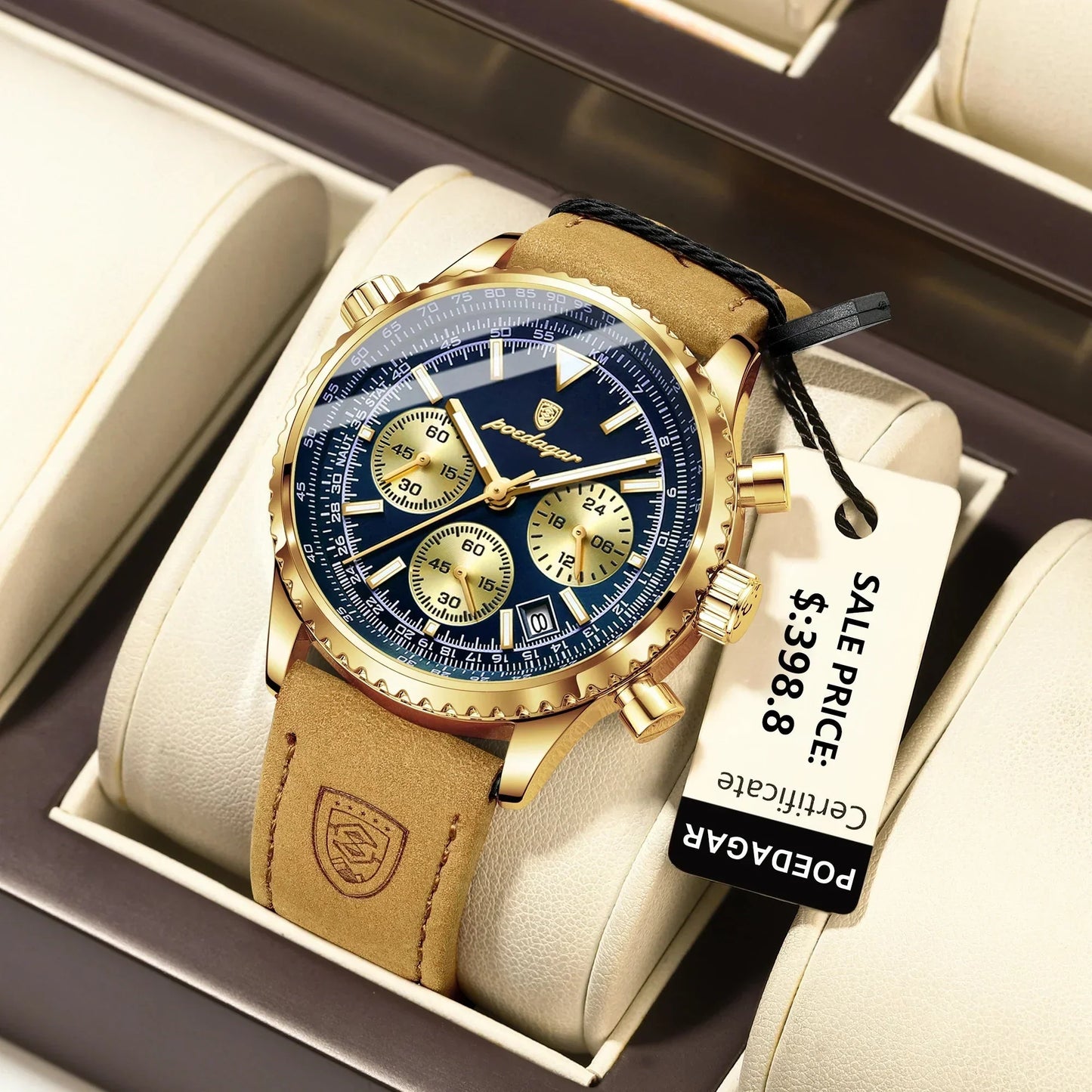Mystic Veil Phantom Quartz – Illuminated Blackstone Luxury Watch