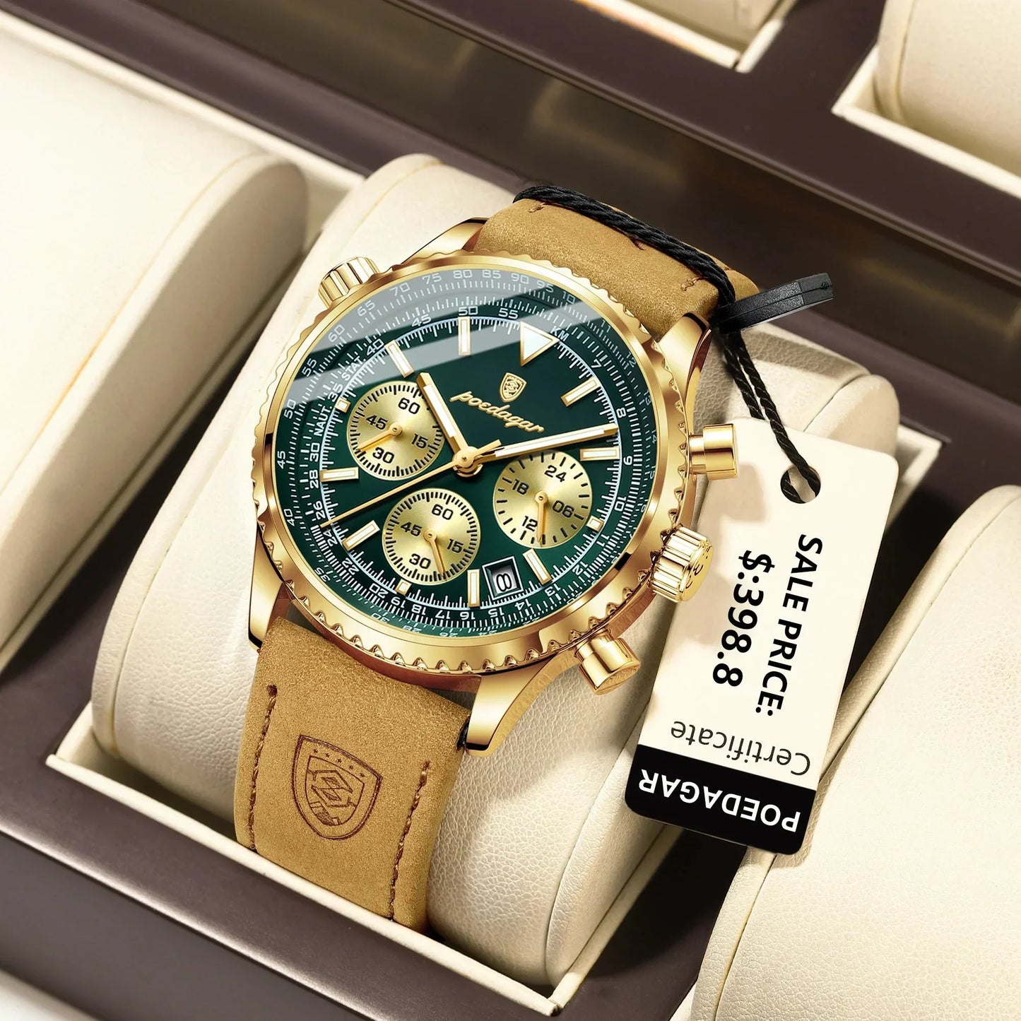 Mystic Veil Phantom Quartz – Illuminated Blackstone Luxury Watch